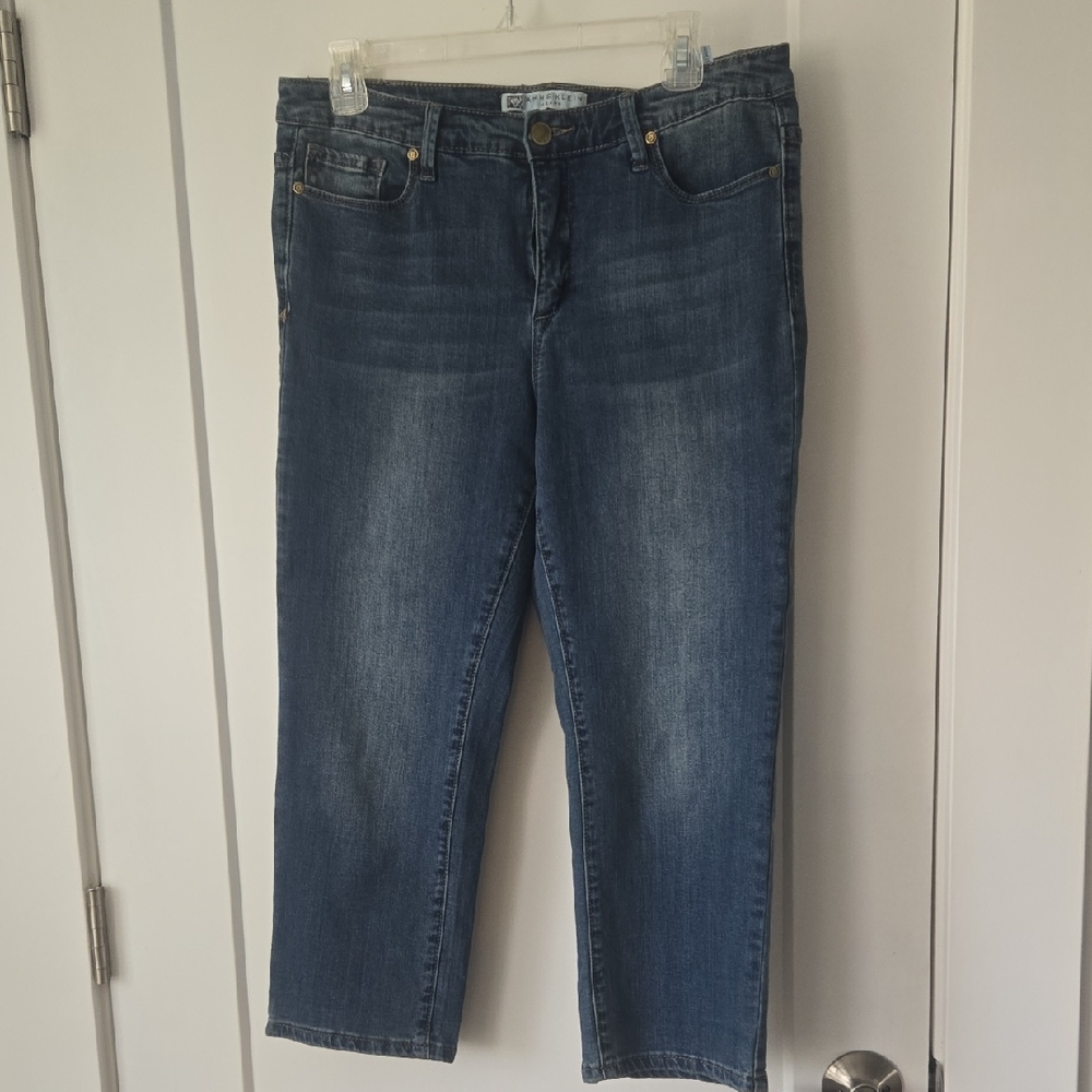 Anne Klein Blue Slim Capri